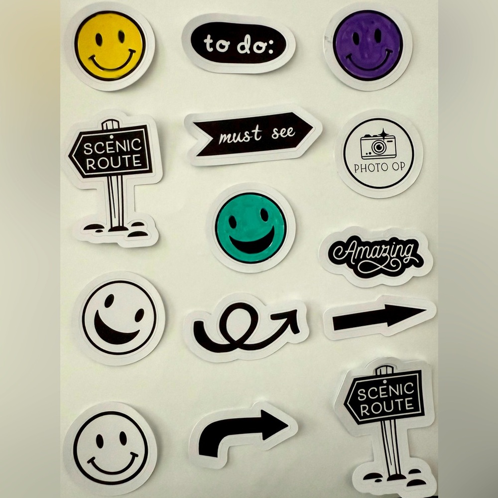 Smiley Face and Sign Stickers